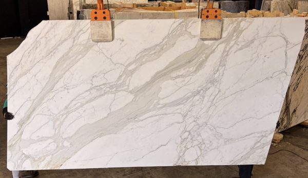 2.54cm Antolini Borghini Calacatta Top YG575 Honed Marble Slab 68x108 reinforced